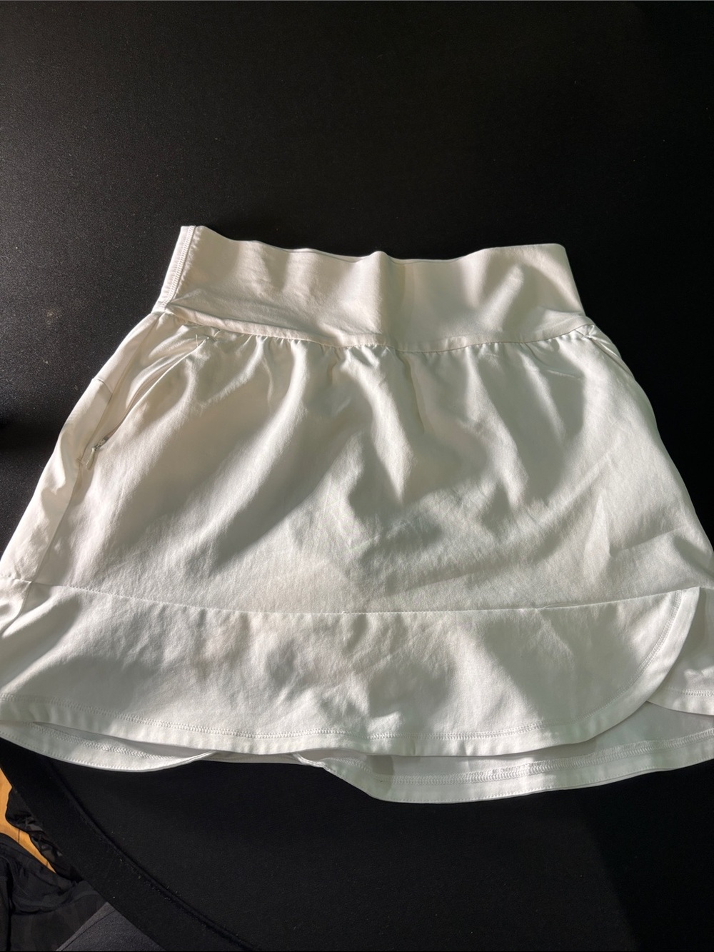 adidas White Circle Skirt with Built-In Shorts